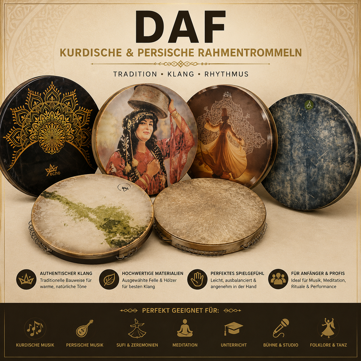 Daf (Kurdische & Persische Rahmentrommeln)